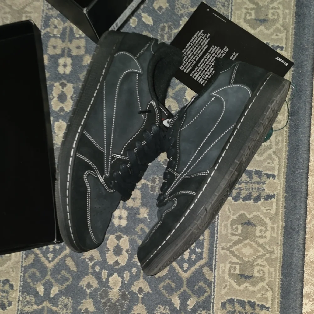 Nike Travis Scott Black Phantom Sneakers Size 14 From Stock X 100% Authentic - Picture 6 of 10
